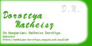 dorottya matheisz business card